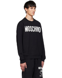 Sweat-shirt imprimé noir et blanc Moschino