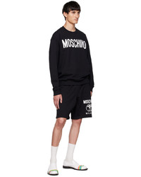 Sweat-shirt imprimé noir et blanc Moschino