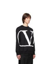 Sweat-shirt imprimé noir et blanc Valentino