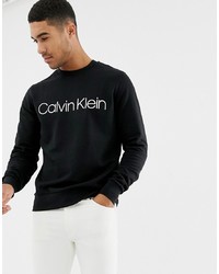 Sweat-shirt imprimé noir et blanc Calvin Klein