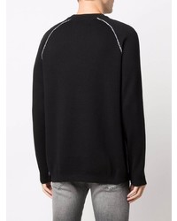 Sweat-shirt imprimé noir et blanc Calvin Klein Jeans