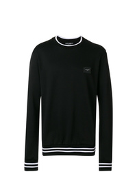 Sweat-shirt imprimé noir et blanc Dolce & Gabbana