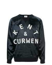 Sweat-shirt imprimé noir et blanc Kent & Curwen