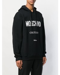 Sweat-shirt imprimé noir et blanc Moschino