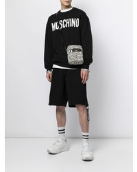 Sweat-shirt imprimé noir et blanc Moschino