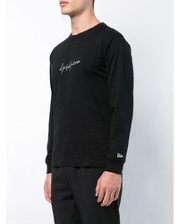 Sweat-shirt imprimé noir et blanc Yohji Yamamoto