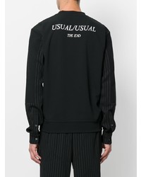 Sweat-shirt imprimé noir et blanc McQ Alexander McQueen