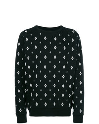 Sweat-shirt imprimé noir et blanc Marcelo Burlon County of Milan