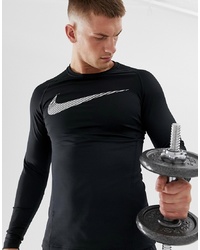 Sweat-shirt imprimé noir et blanc Nike Training