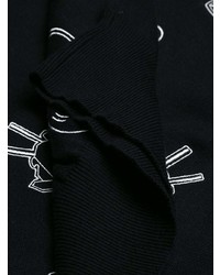 Sweat-shirt imprimé noir et blanc McQ Alexander McQueen