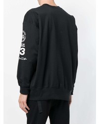 Sweat-shirt imprimé noir et blanc Y-3