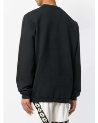 Sweat-shirt imprimé noir et blanc Damir Doma