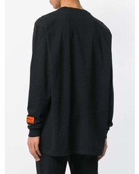 Sweat-shirt imprimé noir Heron Preston