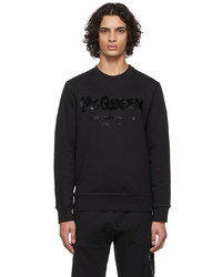 Sweat-shirt imprimé noir Alexander McQueen