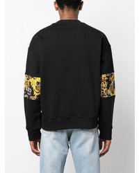 Sweat-shirt imprimé noir VERSACE JEANS COUTURE