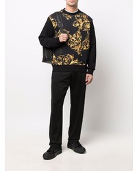 Sweat-shirt imprimé noir VERSACE JEANS COUTURE