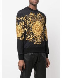 Sweat-shirt imprimé noir VERSACE JEANS COUTURE