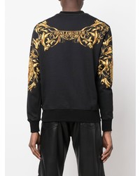 Sweat-shirt imprimé noir VERSACE JEANS COUTURE