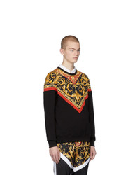 Sweat-shirt imprimé noir Versace