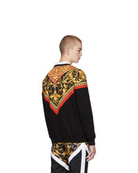 Sweat-shirt imprimé noir Versace