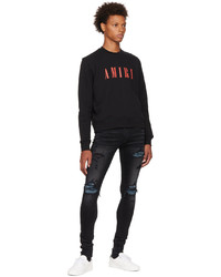 Sweat-shirt imprimé noir Amiri