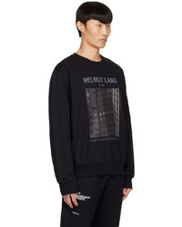 Sweat-shirt imprimé noir Helmut Lang