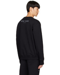 Sweat-shirt imprimé noir Helmut Lang