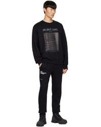 Sweat-shirt imprimé noir Helmut Lang