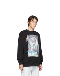 Sweat-shirt imprimé noir Acne Studios