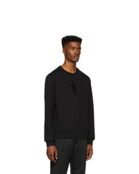 Sweat-shirt imprimé noir Dolce and Gabbana