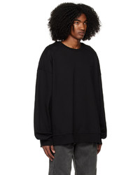 Sweat-shirt imprimé noir Juun.J