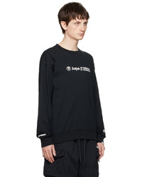 Sweat-shirt imprimé noir AAPE BY A BATHING APE