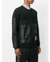 Sweat-shirt imprimé noir MSGM