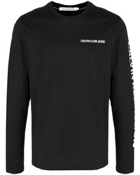 Sweat-shirt imprimé noir Calvin Klein Jeans