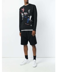 Sweat-shirt imprimé noir McQ Alexander McQueen