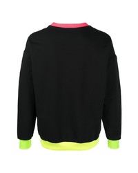 Sweat-shirt imprimé noir Moschino