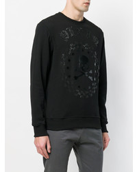 Sweat-shirt imprimé noir Philipp Plein