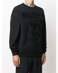 Sweat-shirt imprimé noir Moschino