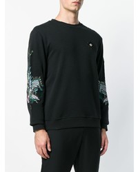 Sweat-shirt imprimé noir John Richmond