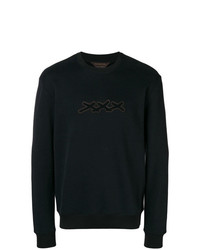Sweat-shirt imprimé noir Ermenegildo Zegna Couture