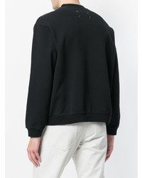 Sweat-shirt imprimé noir Maison Margiela