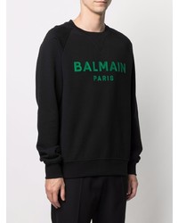 Sweat-shirt imprimé noir Balmain