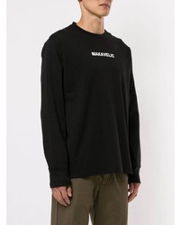 Sweat-shirt imprimé noir Makavelic