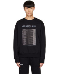 Sweat-shirt imprimé noir Helmut Lang
