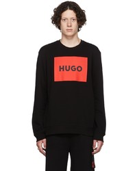Sweat-shirt imprimé noir Hugo