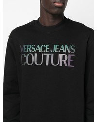 Sweat-shirt imprimé noir VERSACE JEANS COUTURE