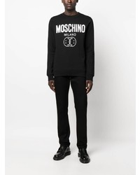 Sweat-shirt imprimé noir Moschino