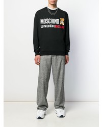 Sweat-shirt imprimé noir Moschino