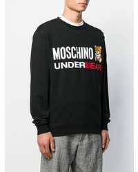 Sweat-shirt imprimé noir Moschino