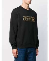 Sweat-shirt imprimé noir VERSACE JEANS COUTURE